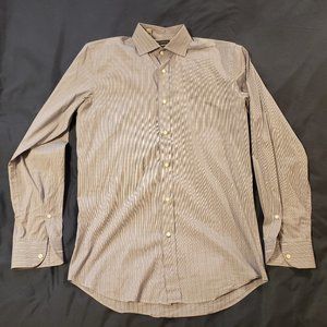 Ralph Lauren Black Label - blue and white check tailored fit LS button down